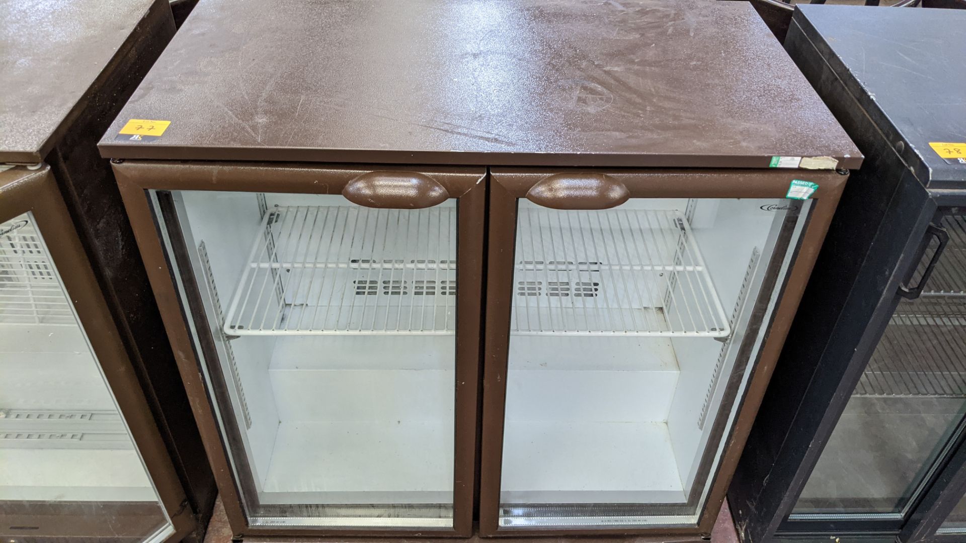 Cornelius brown twin clear door back bar/bottle fridge - Image 2 of 6