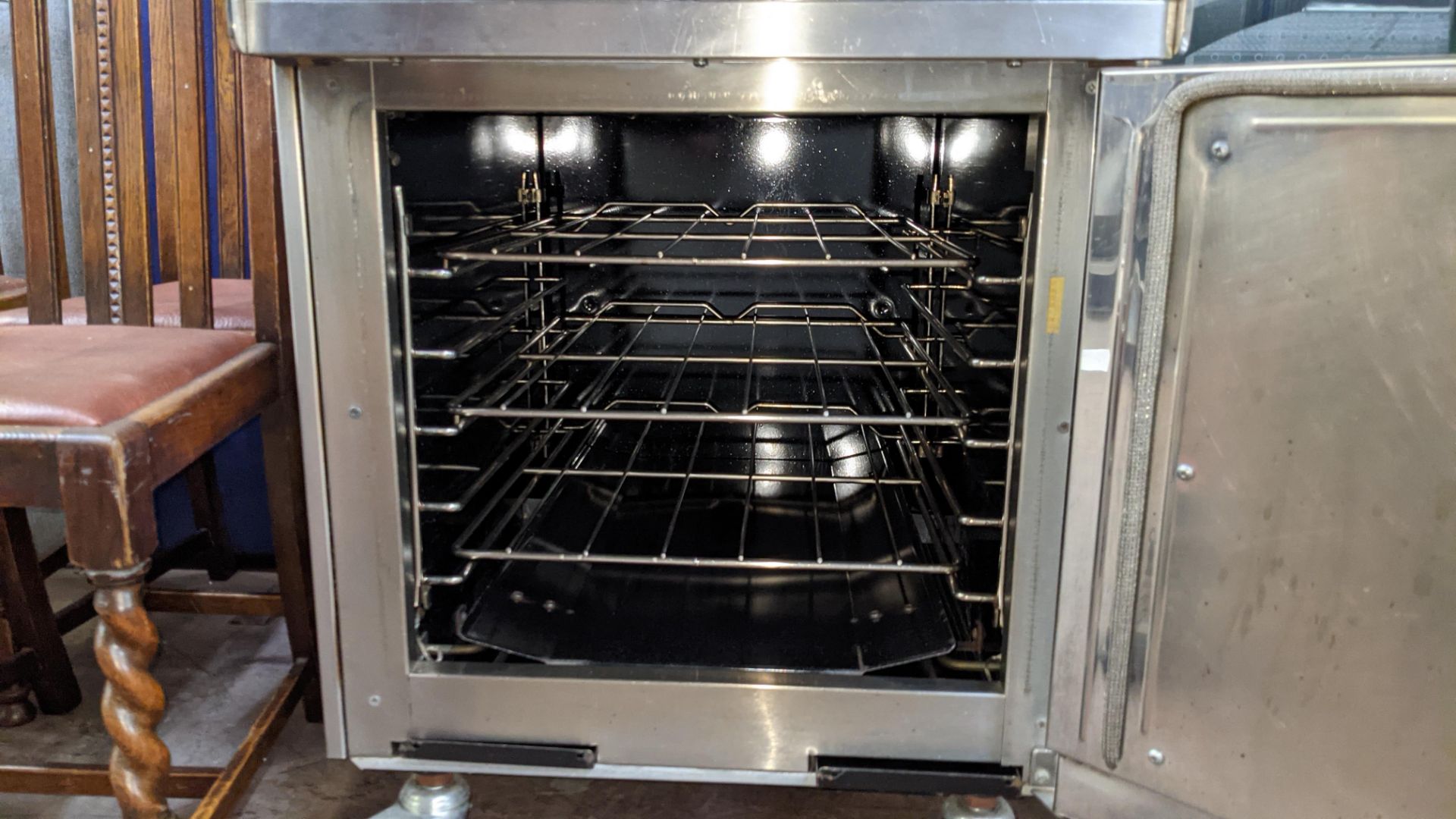 Falcon Dominator mobile stainless steel oven with assorted hobs & hotplates above - Image 7 of 10