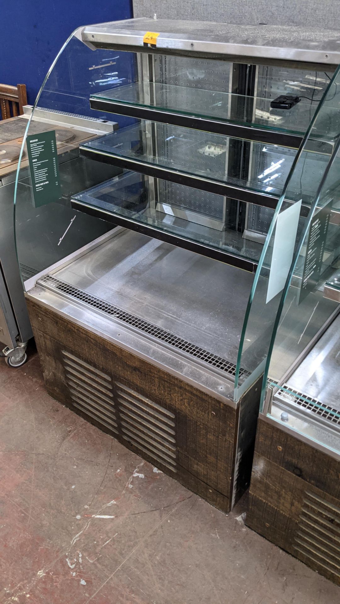 Stainless steel & glass open front refrigerated display unit - Image 3 of 11