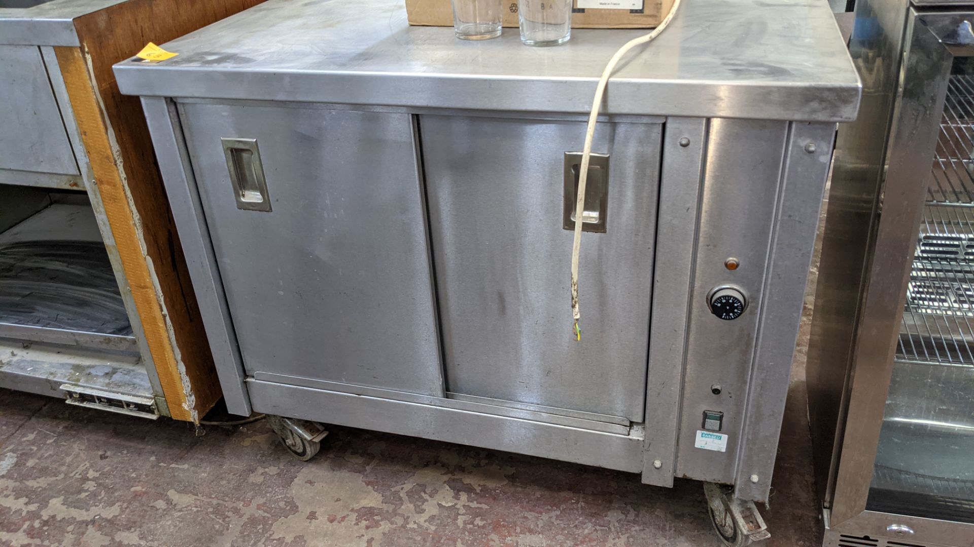 Stainless steel mobile warming cupboard - Image 4 of 7