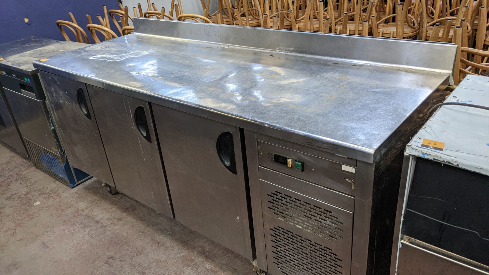 Large refrigerated stainless steel mobile prep cabinet - Image 4 of 6