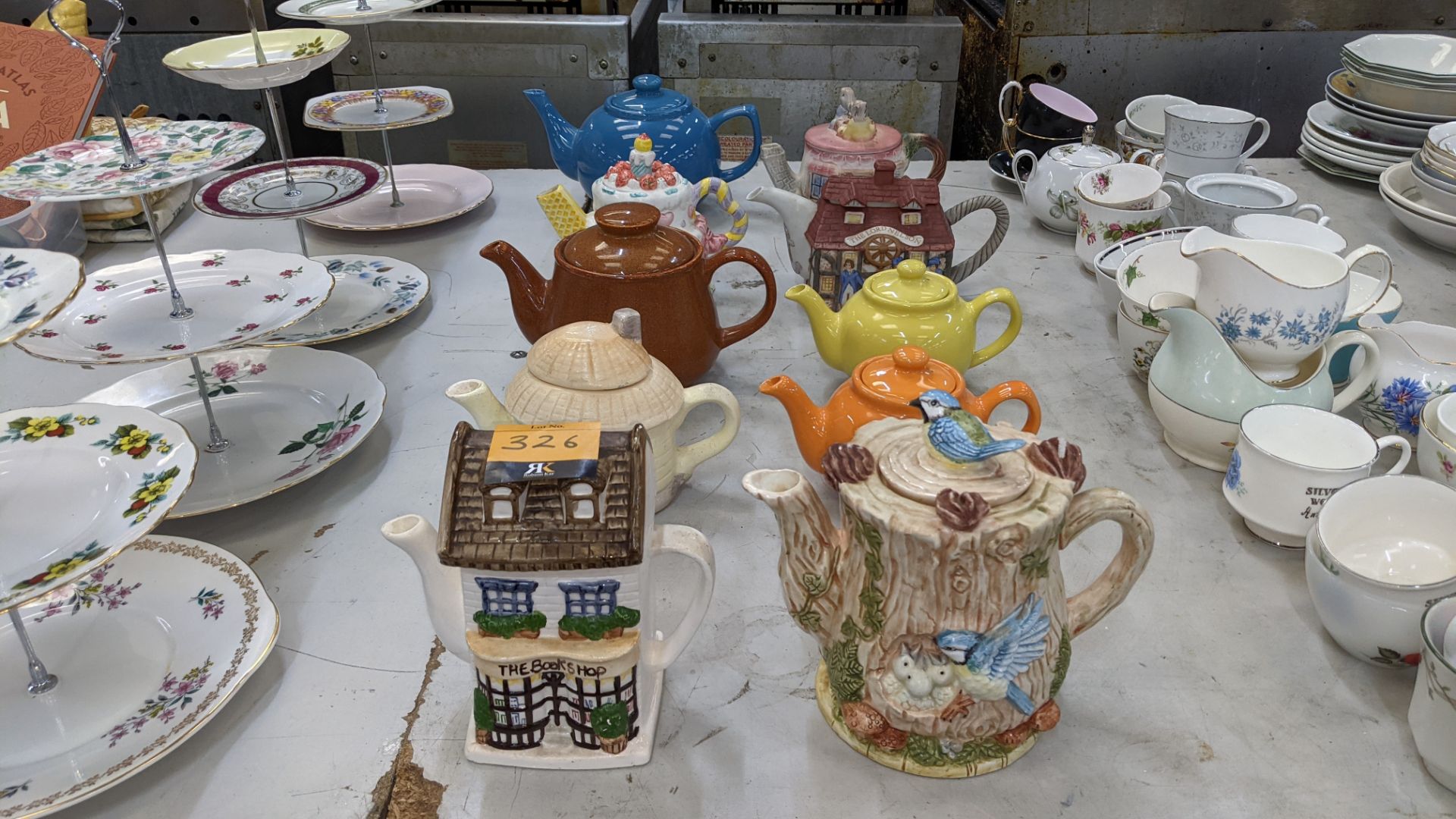 10 assorted novelty teapots