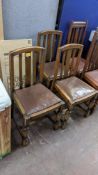 Set of 3 matching wooden dining chairs