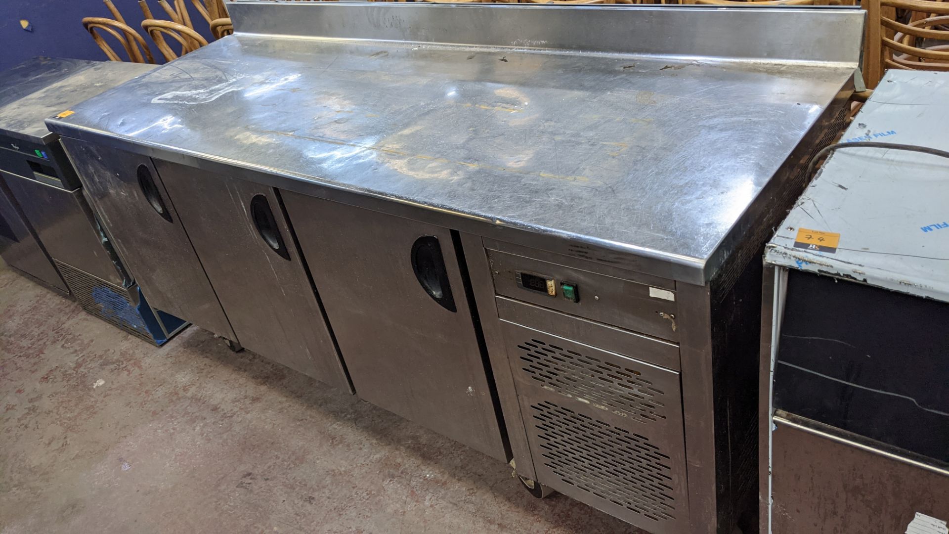 Large refrigerated stainless steel mobile prep cabinet - Image 3 of 6