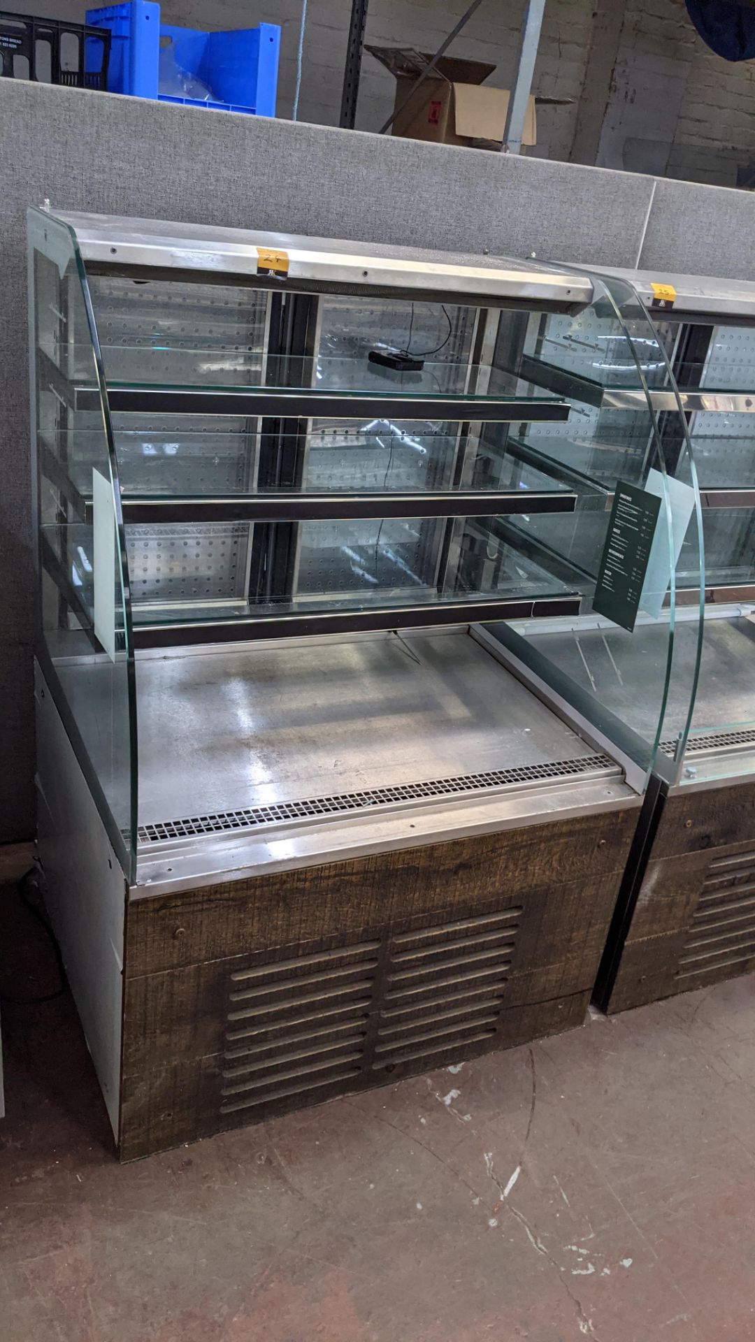 Stainless steel & glass open front refrigerated display unit - Image 2 of 11