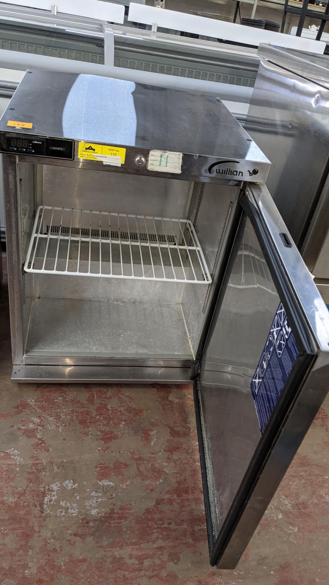 Williams stainless steel under counter fridge - Image 4 of 5