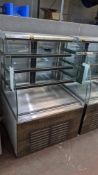 Stainless steel & glass open front refrigerated display unit