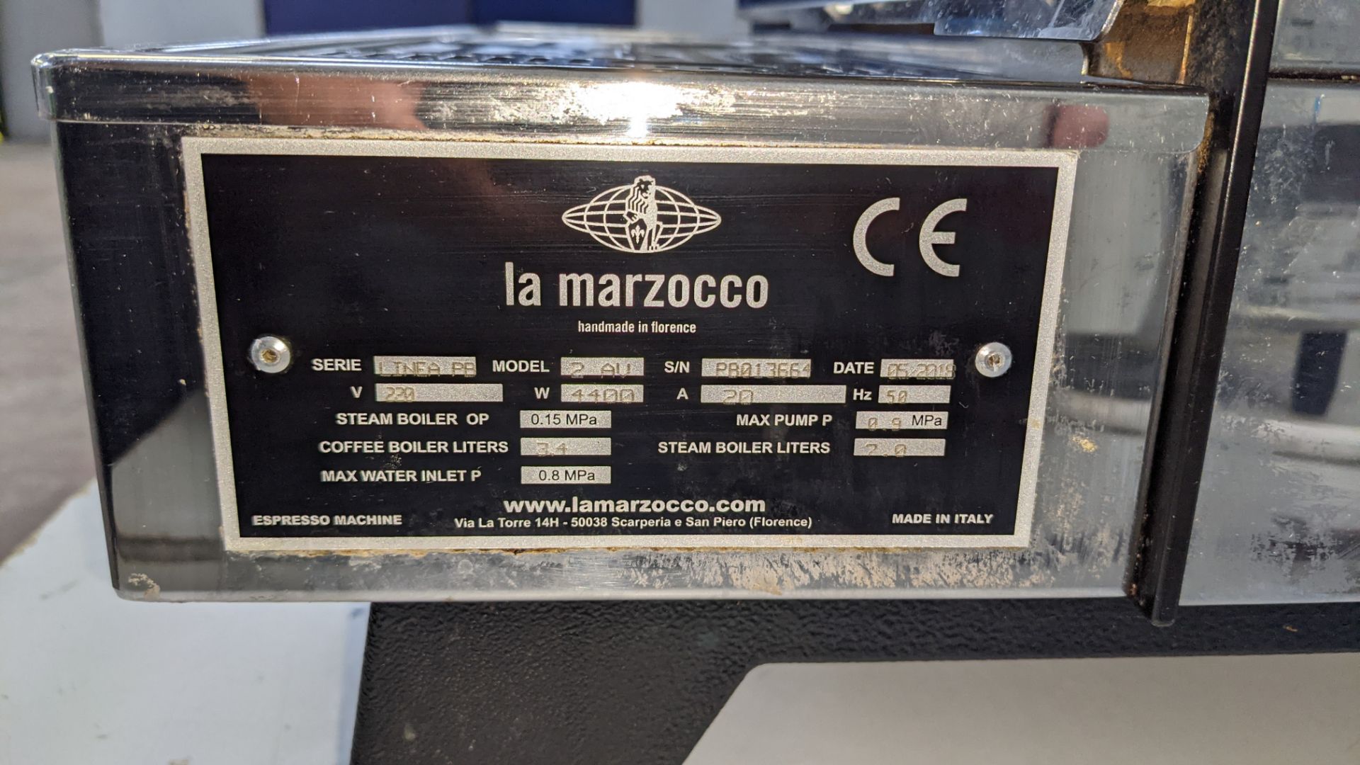 La Marzocco Linea PB 2 Group commercial coffee machine. A sticker on the machine suggests it was man - Image 15 of 28