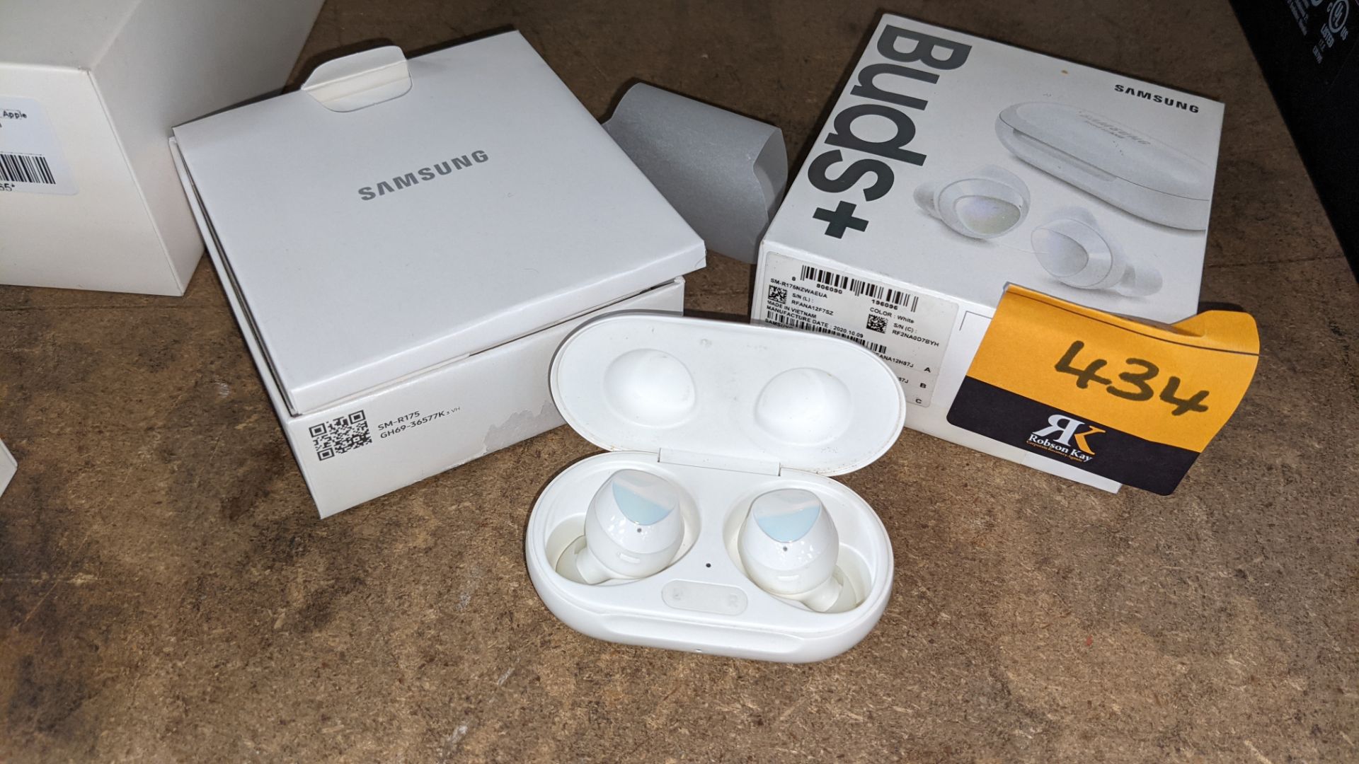 Samsung Galaxy Buds+ wireless earphones including wireless charging case, box & book pack. NB Water - Image 2 of 16