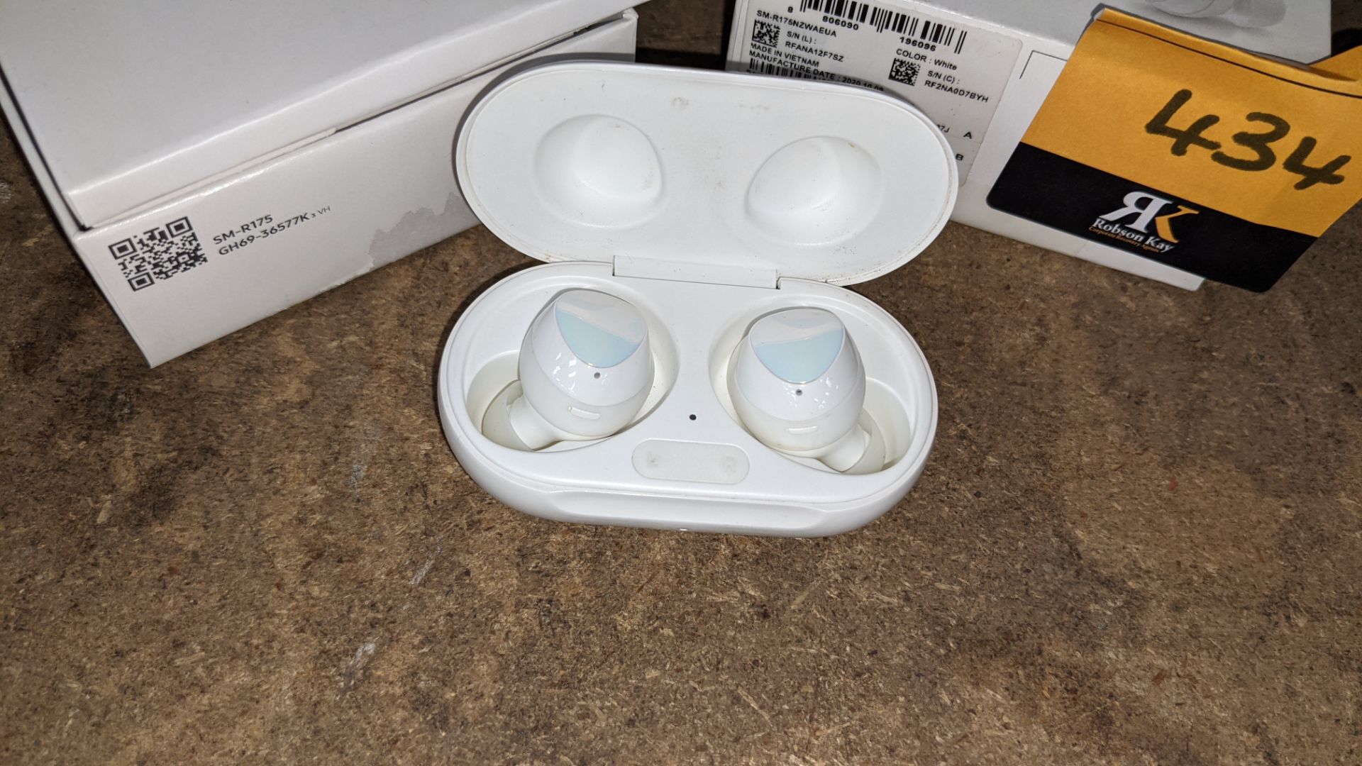 Samsung Galaxy Buds+ wireless earphones including wireless charging case, box & book pack. NB Water - Image 3 of 16