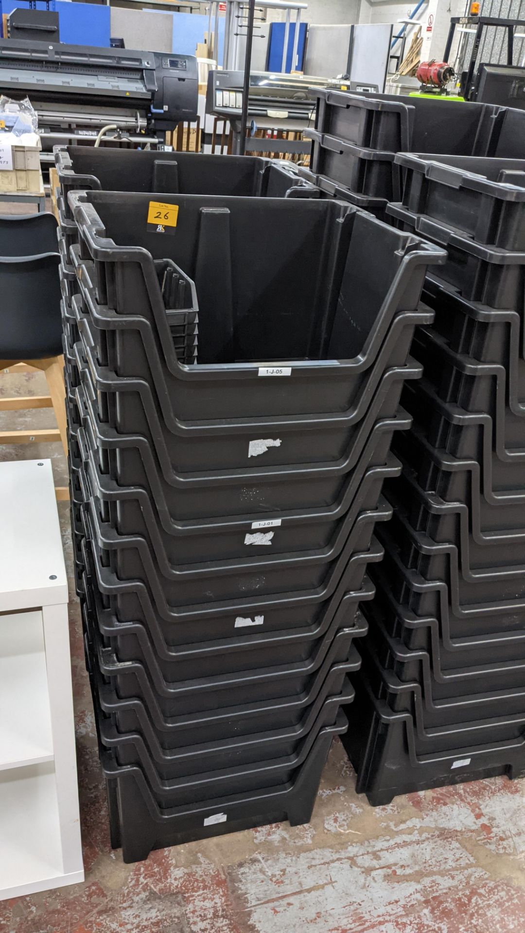 24 large stacking picking bins plus 10 small bins & small quantity of Allen keys - Image 2 of 5