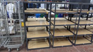 4 freestanding bays of bolt-free Storalex racking, each bay measuring approximately 900mm x 600mm x