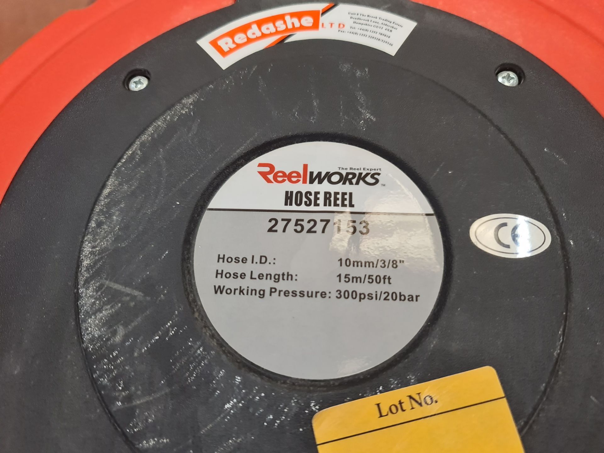 Redashe Reelworks hose reel air hose reel with 15m hose. This lot also includes quantity of air hose - Image 6 of 6