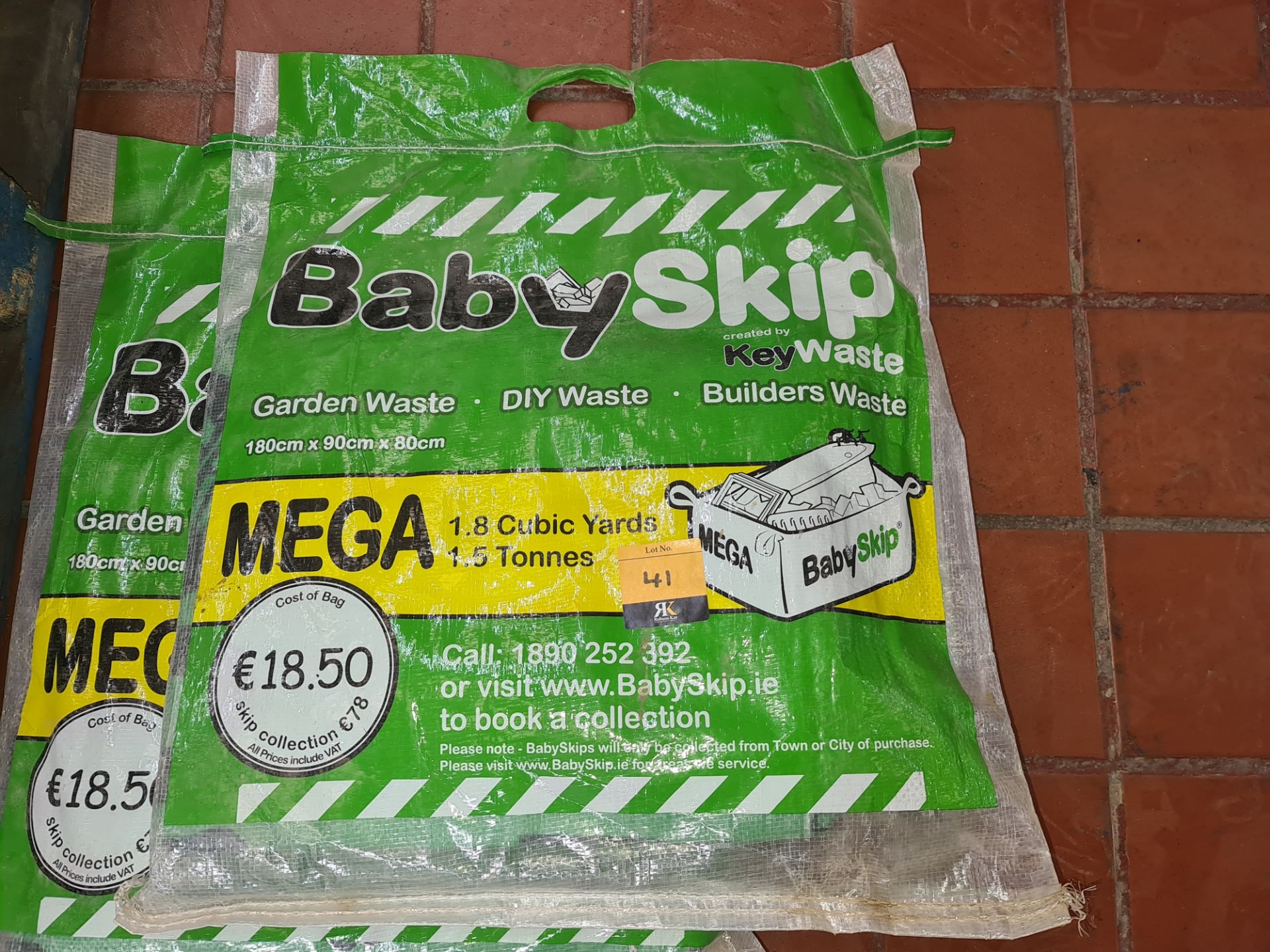 2 off Babyskip Mega 1.5tonne/1.8 cu. yd fabric skips/skip bags - Image 2 of 2