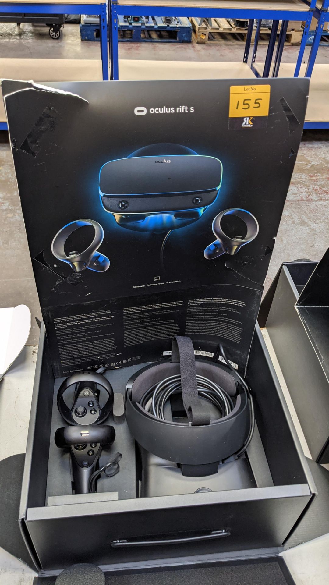 Oculus Rift S virtual reality system comprising headset, controllers, cables, adapters & more