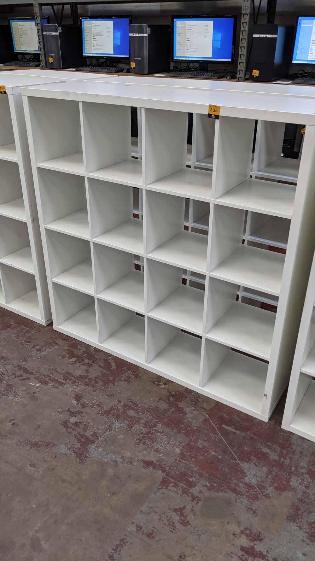 2 off bookcases/display units, each measuring 1465mm x 390mm (d) x 1470mm. NB. Lots 229, 230 & 231 e - Image 2 of 4