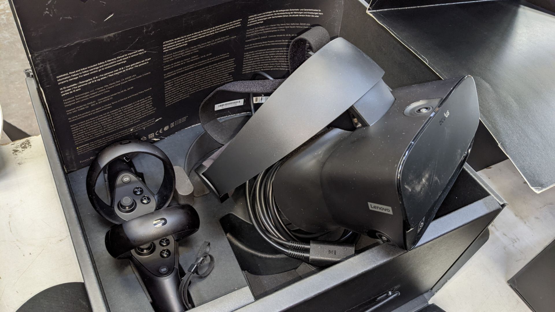 Oculus Rift S virtual reality system comprising headset, controllers, cables, adapters & more - Image 6 of 11