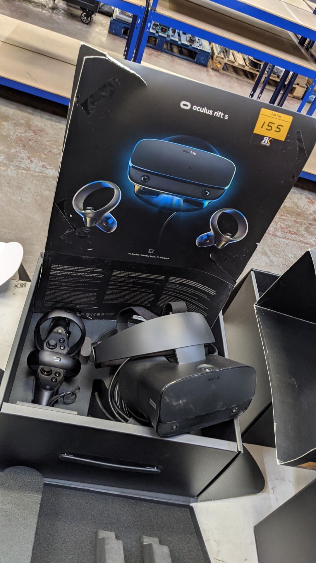 Oculus Rift S virtual reality system comprising headset, controllers, cables, adapters & more - Image 5 of 11