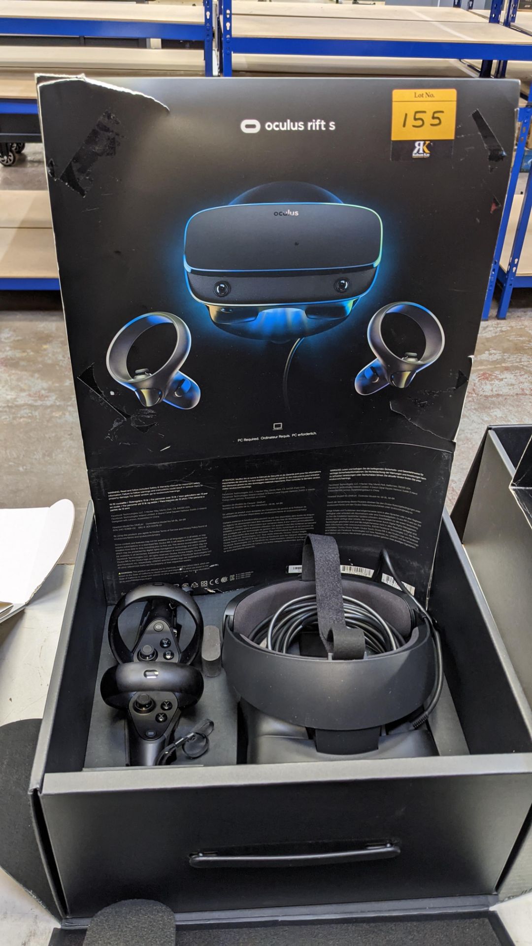 Oculus Rift S virtual reality system comprising headset, controllers, cables, adapters & more - Image 2 of 11