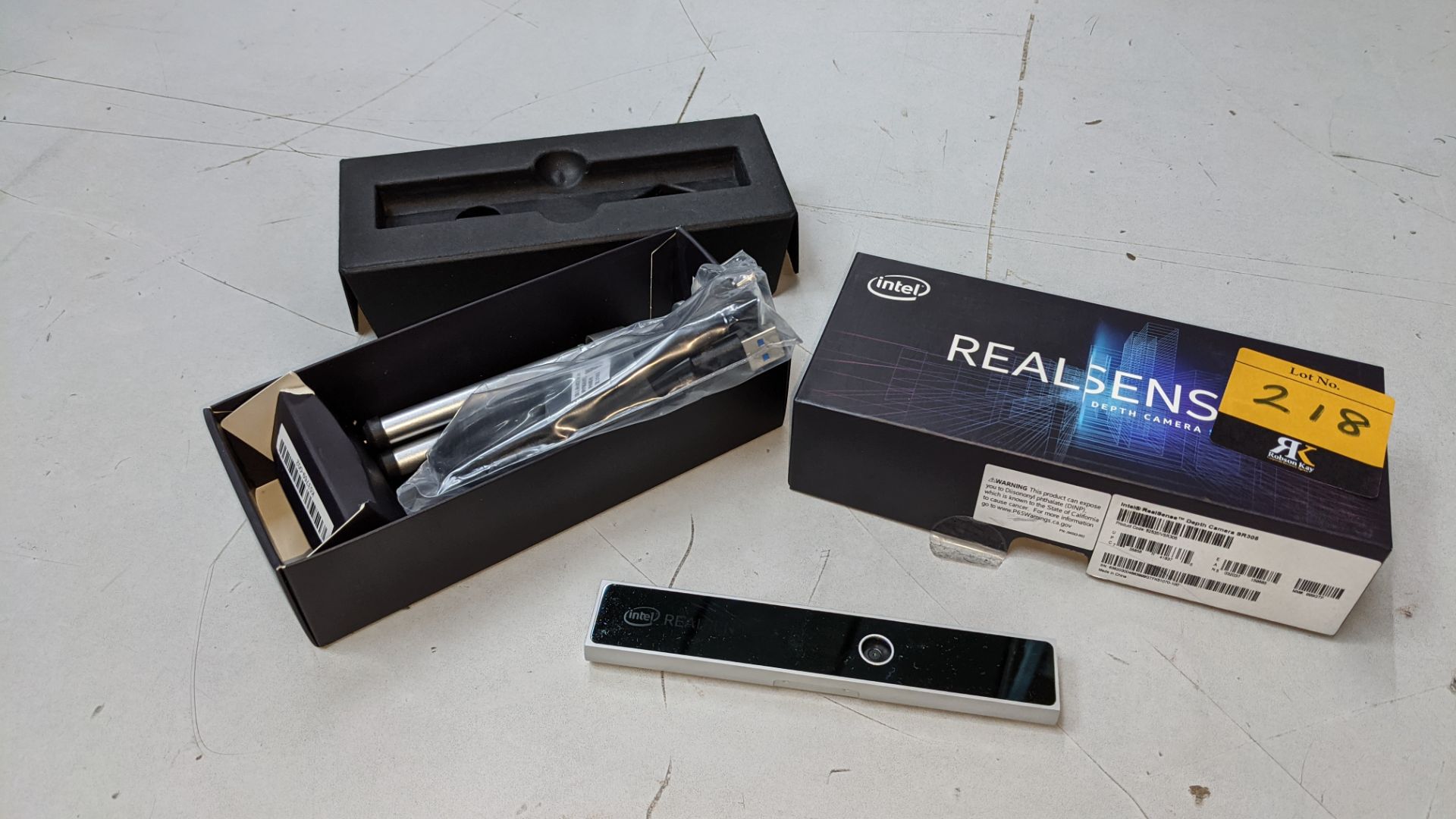 Intel Realsense depth camera model SR305 including tripod & box. NB. Check photographs accompanying