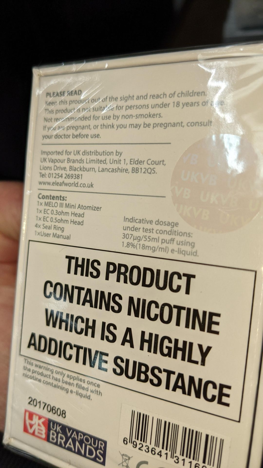 5 off UK Vapour Brands Eleaf MELO III Mini Atomizers, individually boxed, each box including 1 off 0 - Image 4 of 4