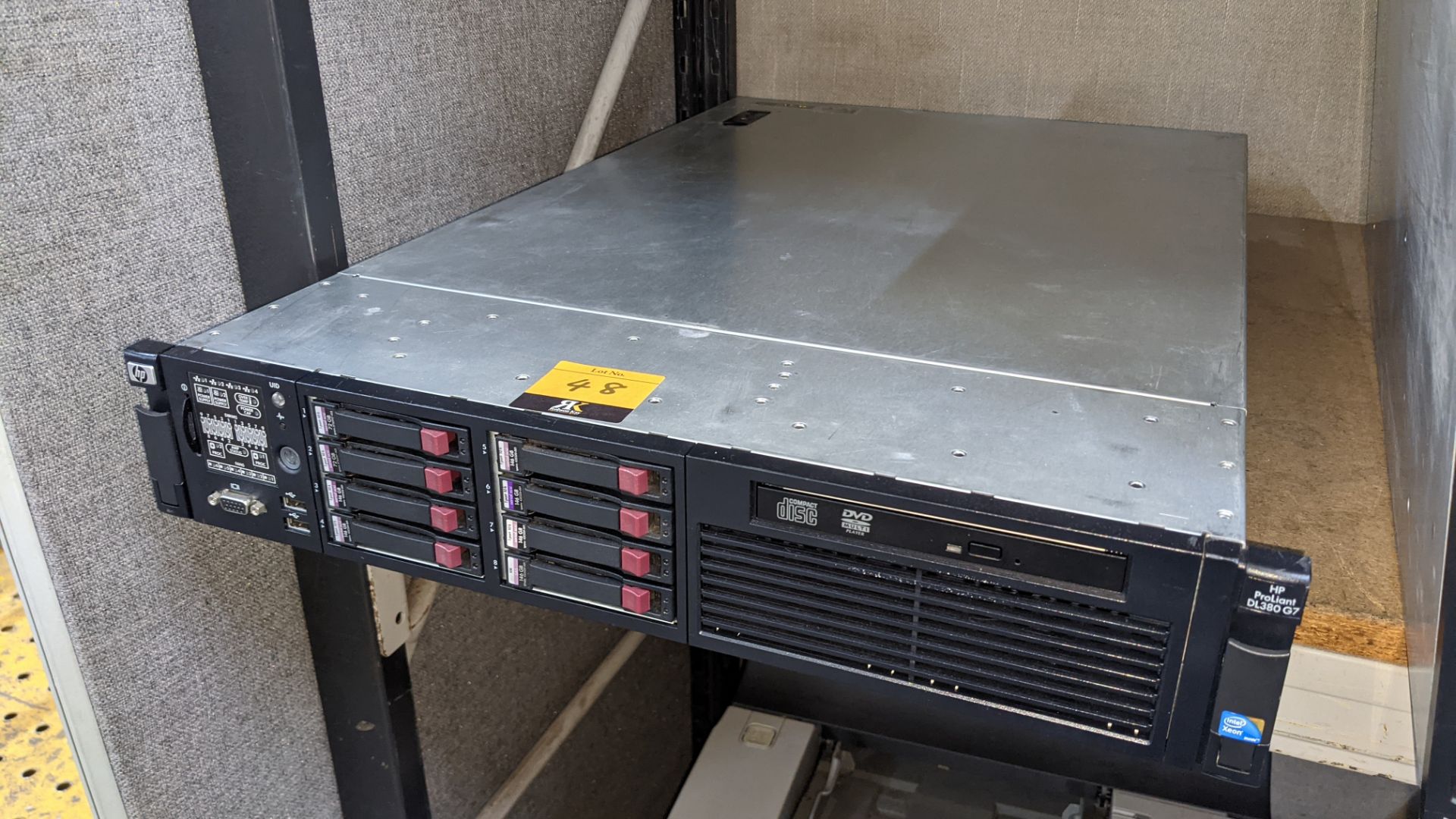 HP DL380 G7 rack mountable server with 2 off 72GB & 6 off 146GB 10K hard drives, 32GB RAM, 2 off Xeo - Image 3 of 10