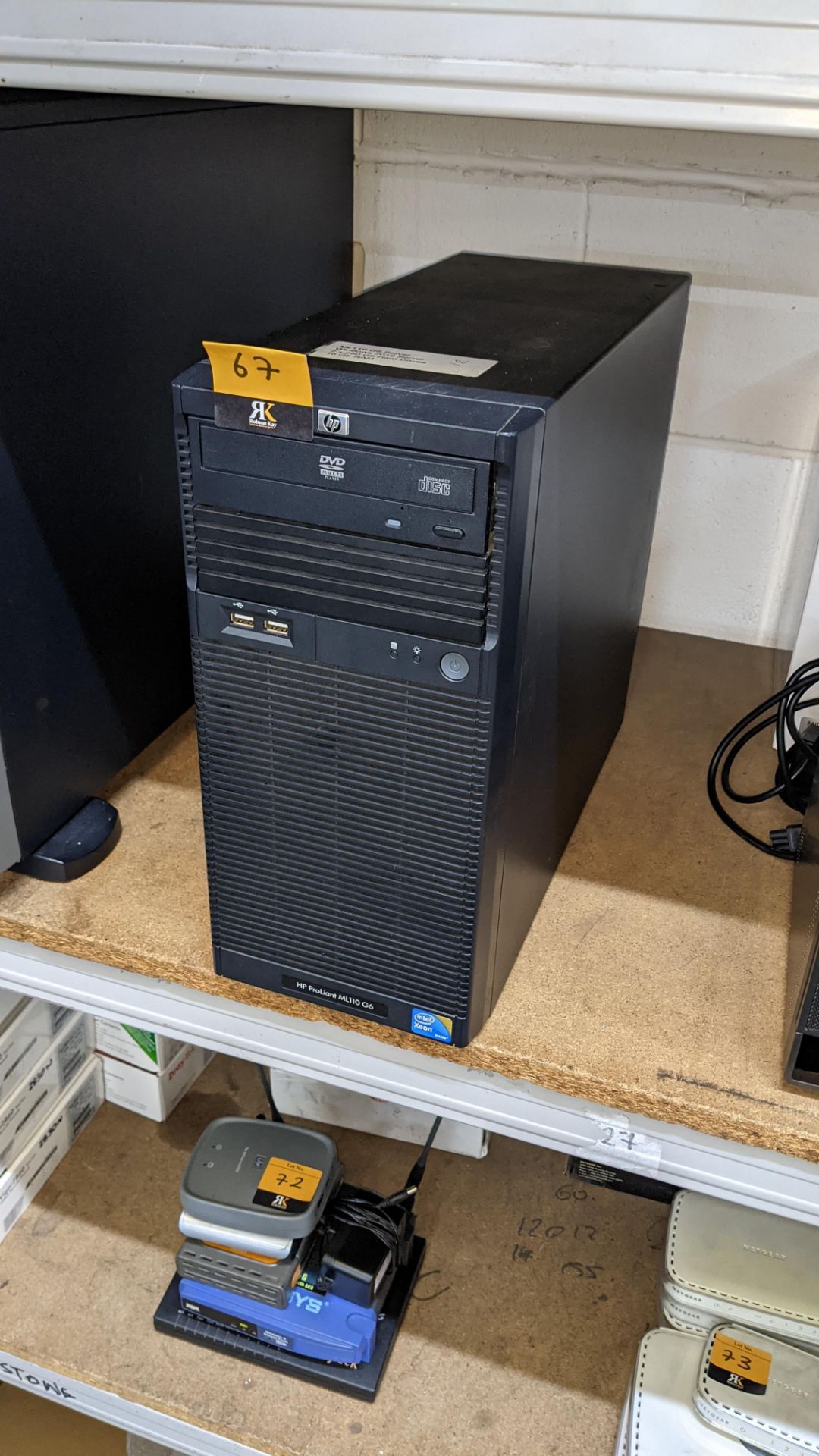 HP Proliant ML110 G6 server with 2 off 250GB hard drives & 16GB RAM - Image 5 of 6