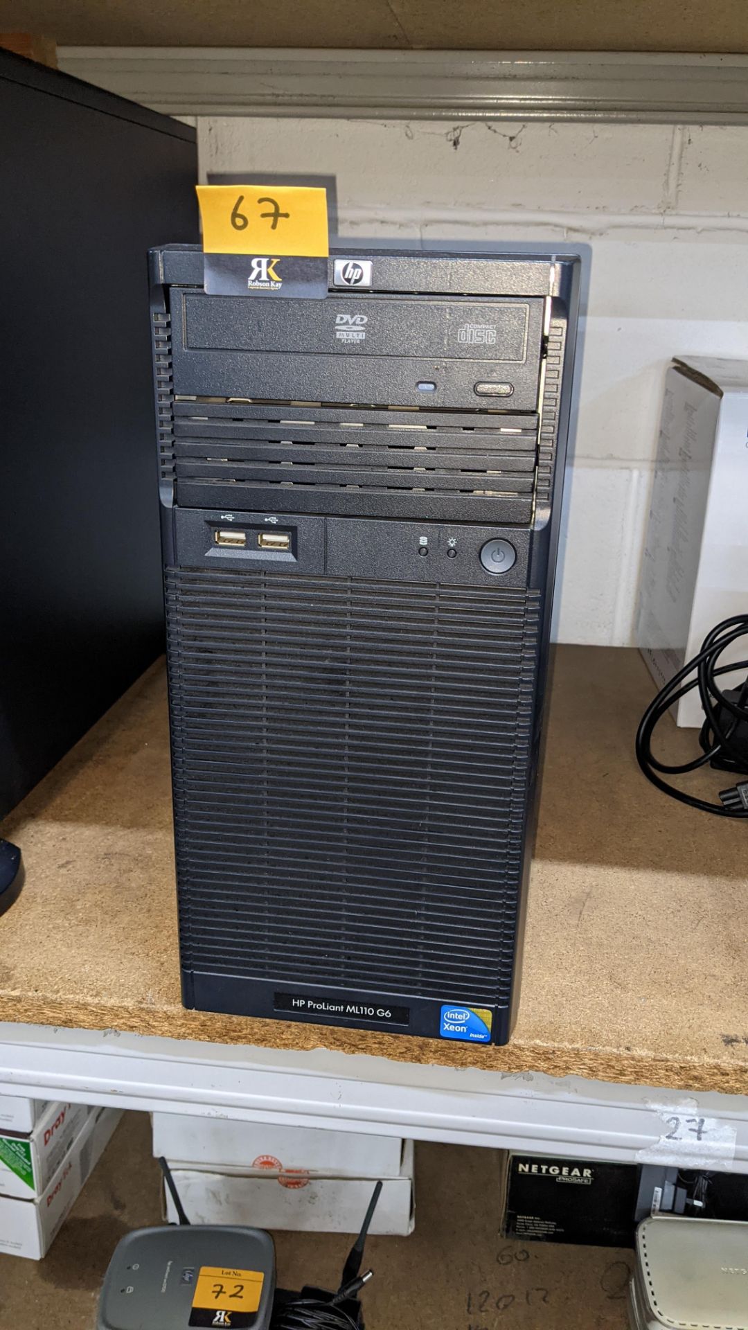 HP Proliant ML110 G6 server with 2 off 250GB hard drives & 16GB RAM - Image 3 of 6