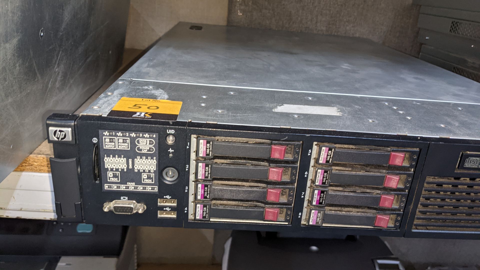 HP DL385 G6 rack mountable server with 8 off 146GB 10K hard drives, 32GB RAM, 2 off AMD 2435 6 Core - Image 5 of 11