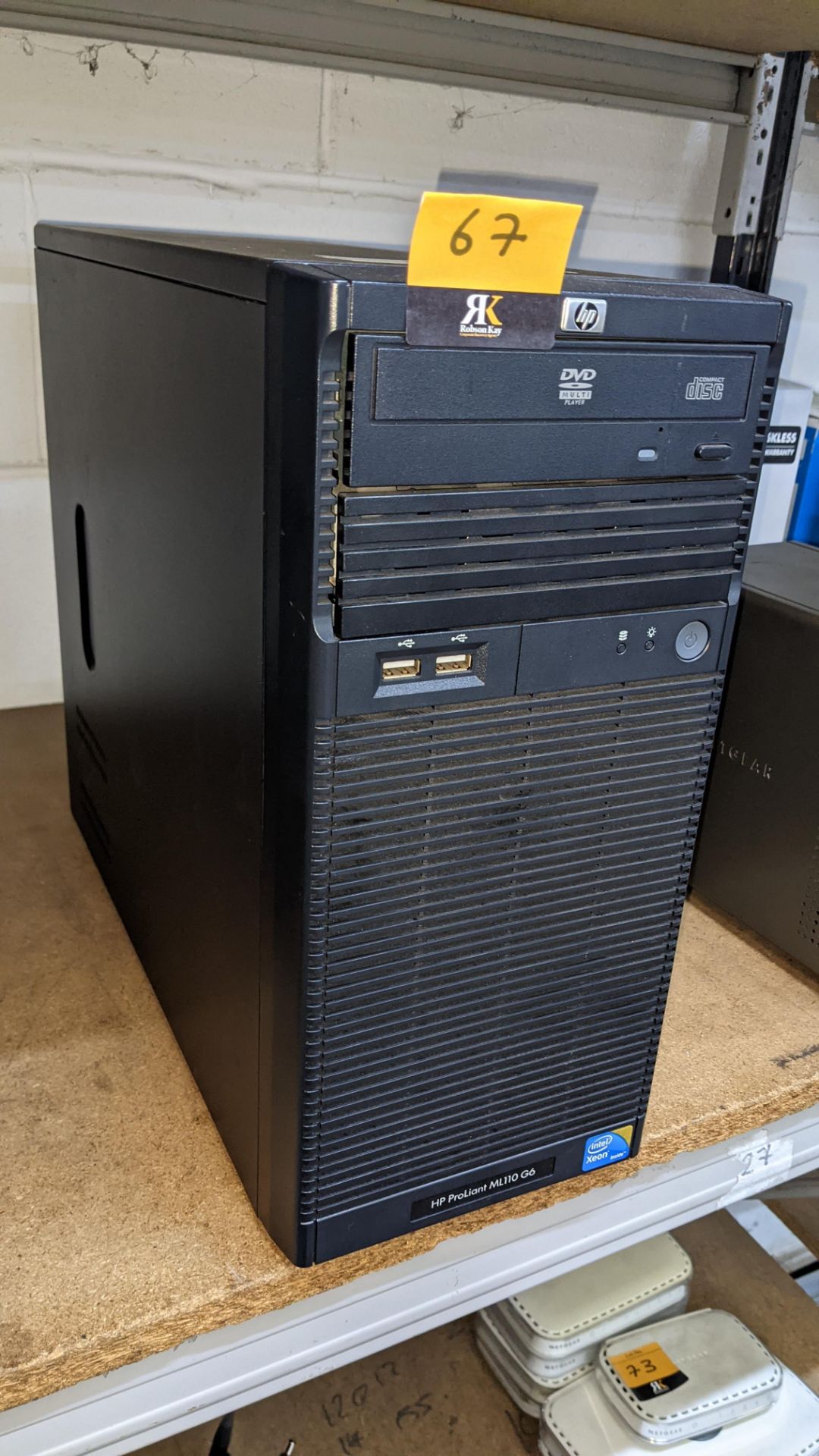 HP Proliant ML110 G6 server with 2 off 250GB hard drives & 16GB RAM