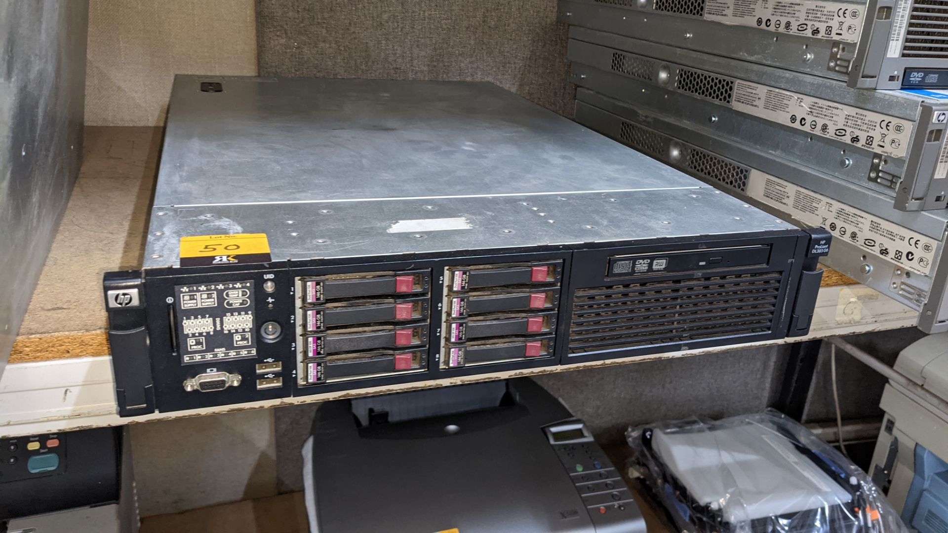 HP DL385 G6 rack mountable server with 8 off 146GB 10K hard drives, 32GB RAM, 2 off AMD 2435 6 Core - Image 3 of 11