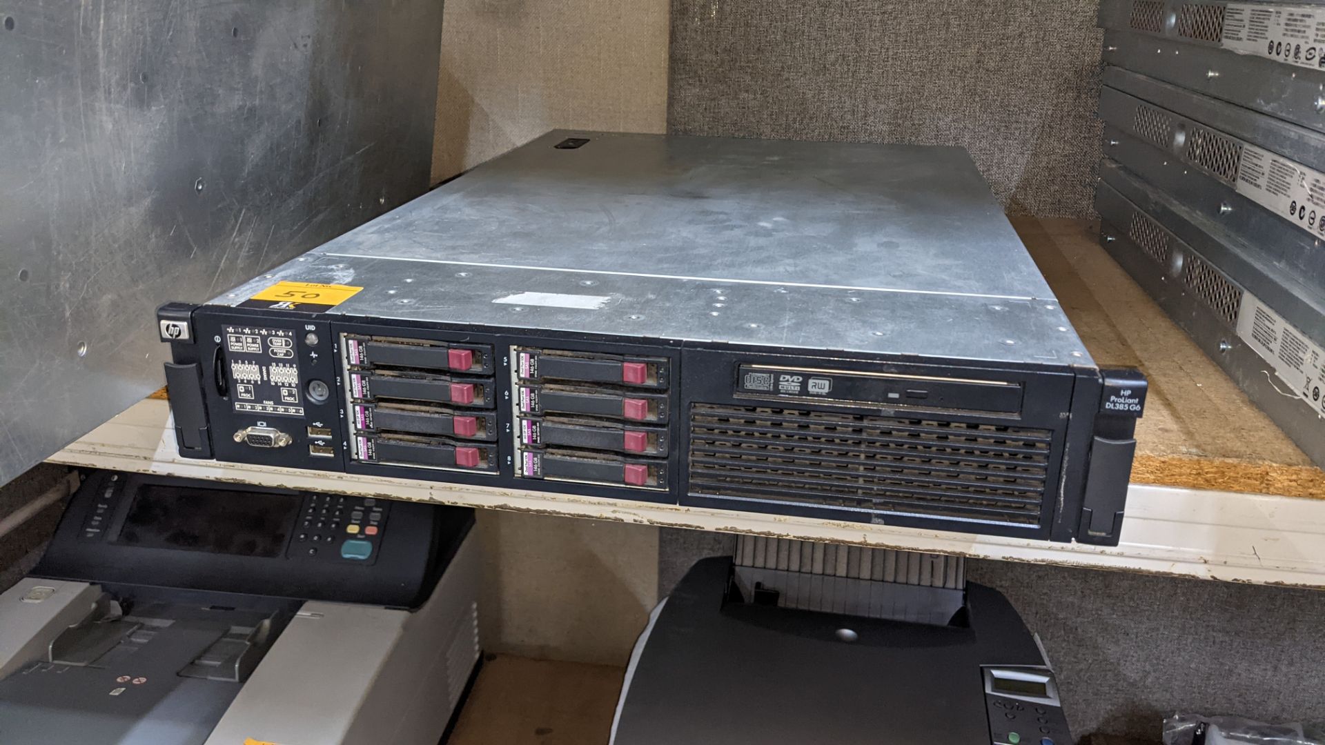 HP DL385 G6 rack mountable server with 8 off 146GB 10K hard drives, 32GB RAM, 2 off AMD 2435 6 Core - Image 4 of 11