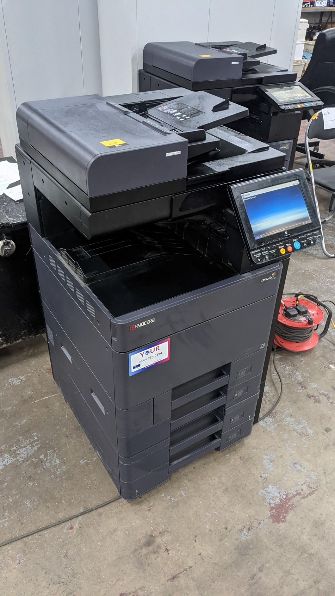 Kyocera Taskalfa model 3252Ci colour copier/printer including twin cassette pedestal making 4 casset - Image 3 of 15