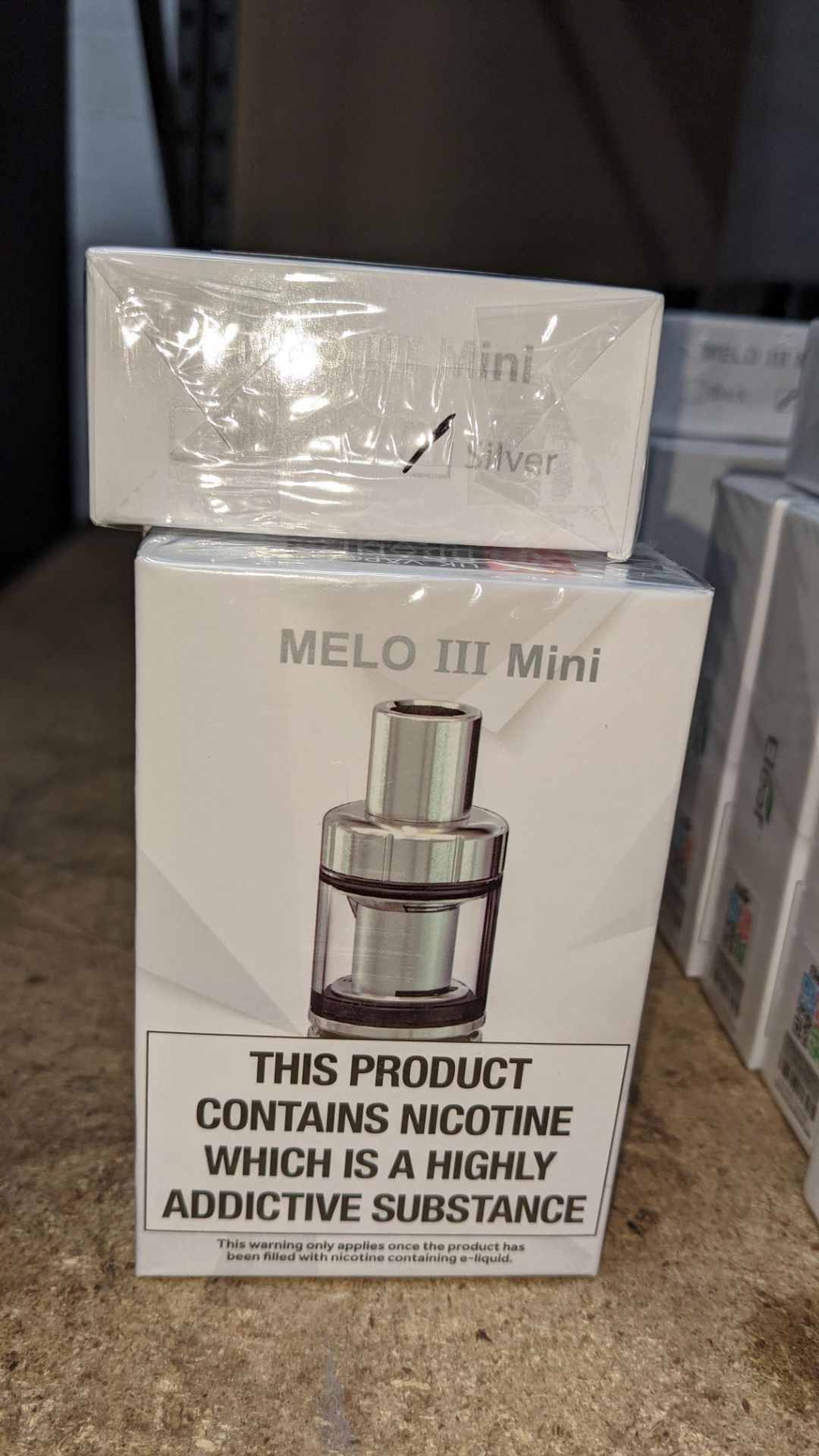 5 off UK Vapour Brands Eleaf MELO III Mini Atomizers, individually boxed, each box including 1 off 0 - Image 3 of 4