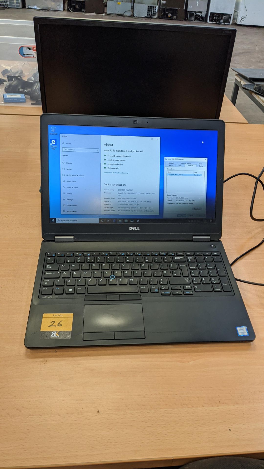 Dell Latitude E5570 notebook computer with Core i5 processor including powerpack/charger, Dell docki - Image 21 of 22