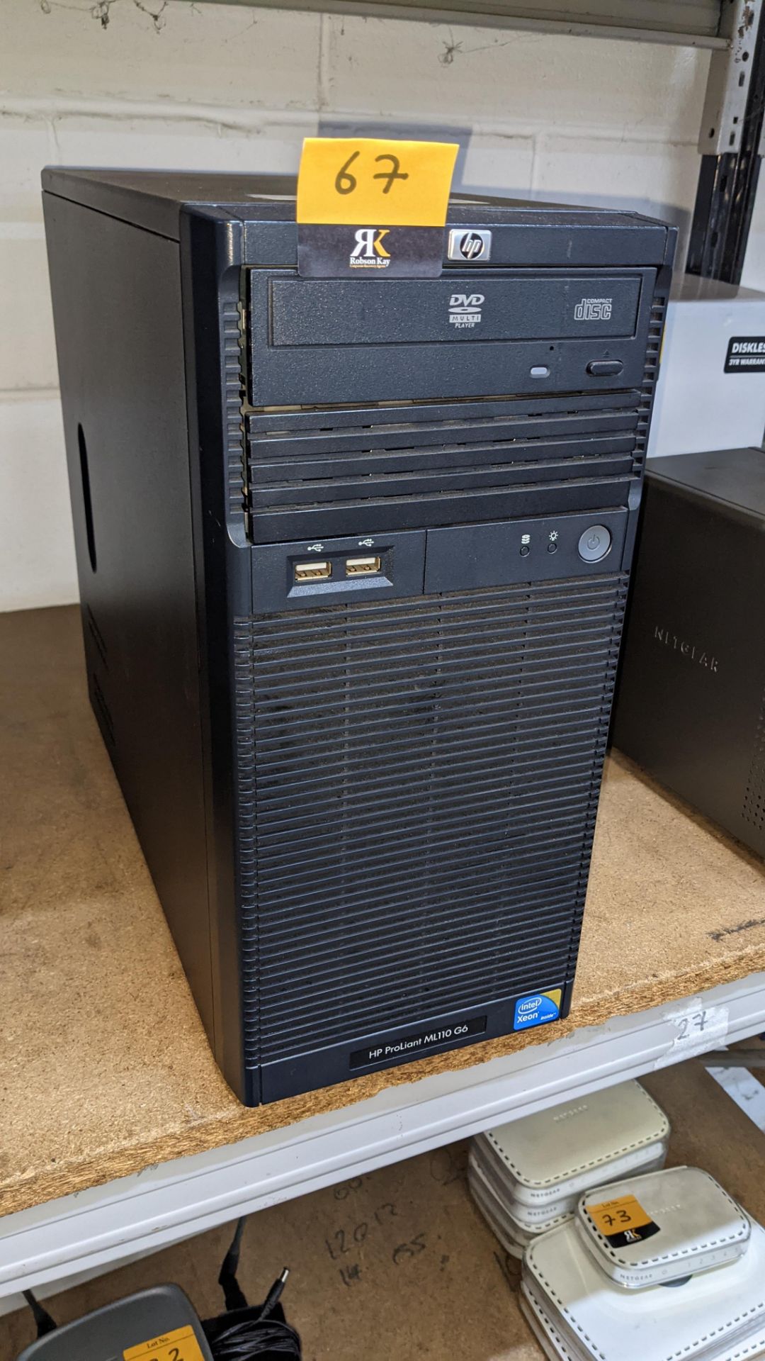 HP Proliant ML110 G6 server with 2 off 250GB hard drives & 16GB RAM - Image 2 of 6