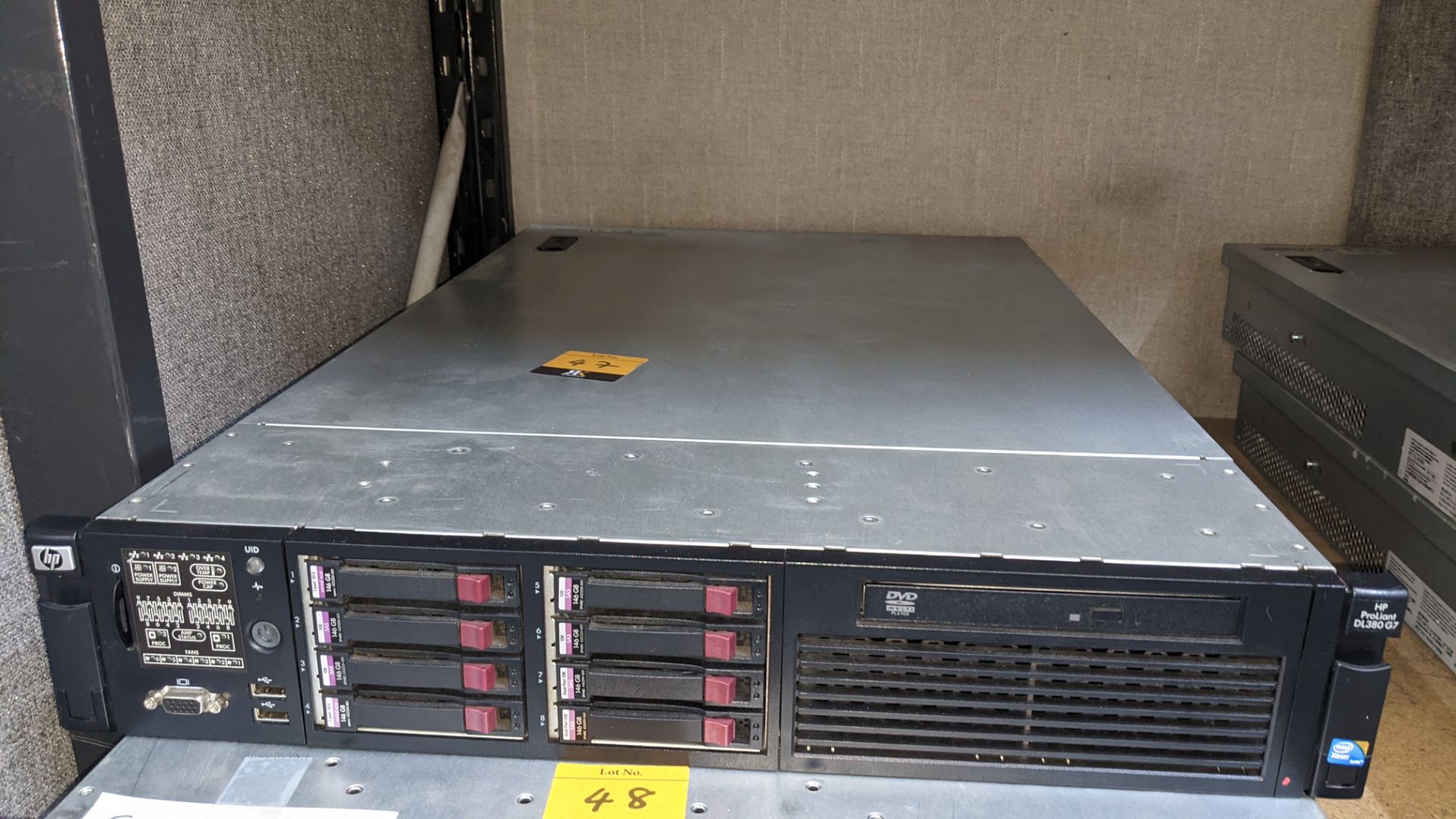 HP DL380 G7 rack mountable server with 8 off 146GB 10K hard drives, 32GB RAM, 2 off Xeon X5650 6 Cor - Image 2 of 9