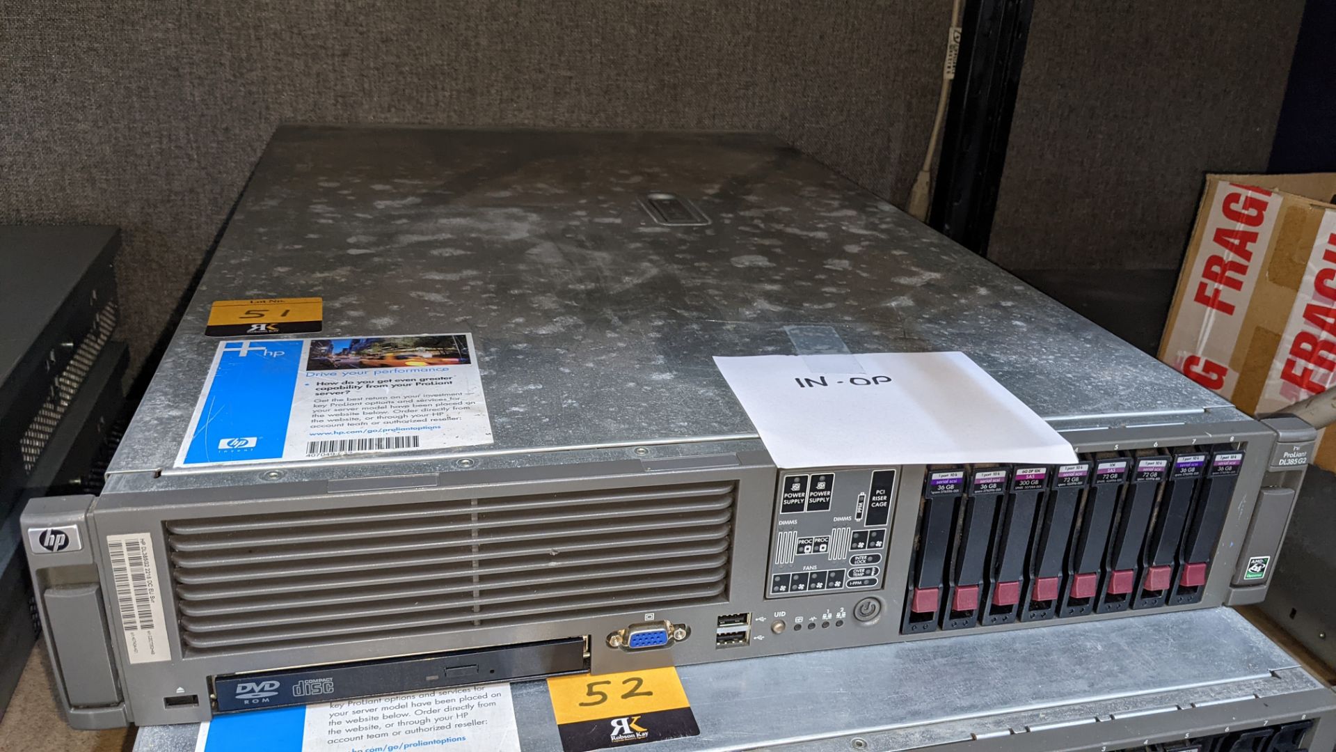 HP DL385 G2 server - understood to be only fit for use as spares, understood to have 2 off CPUs, und - Image 3 of 7