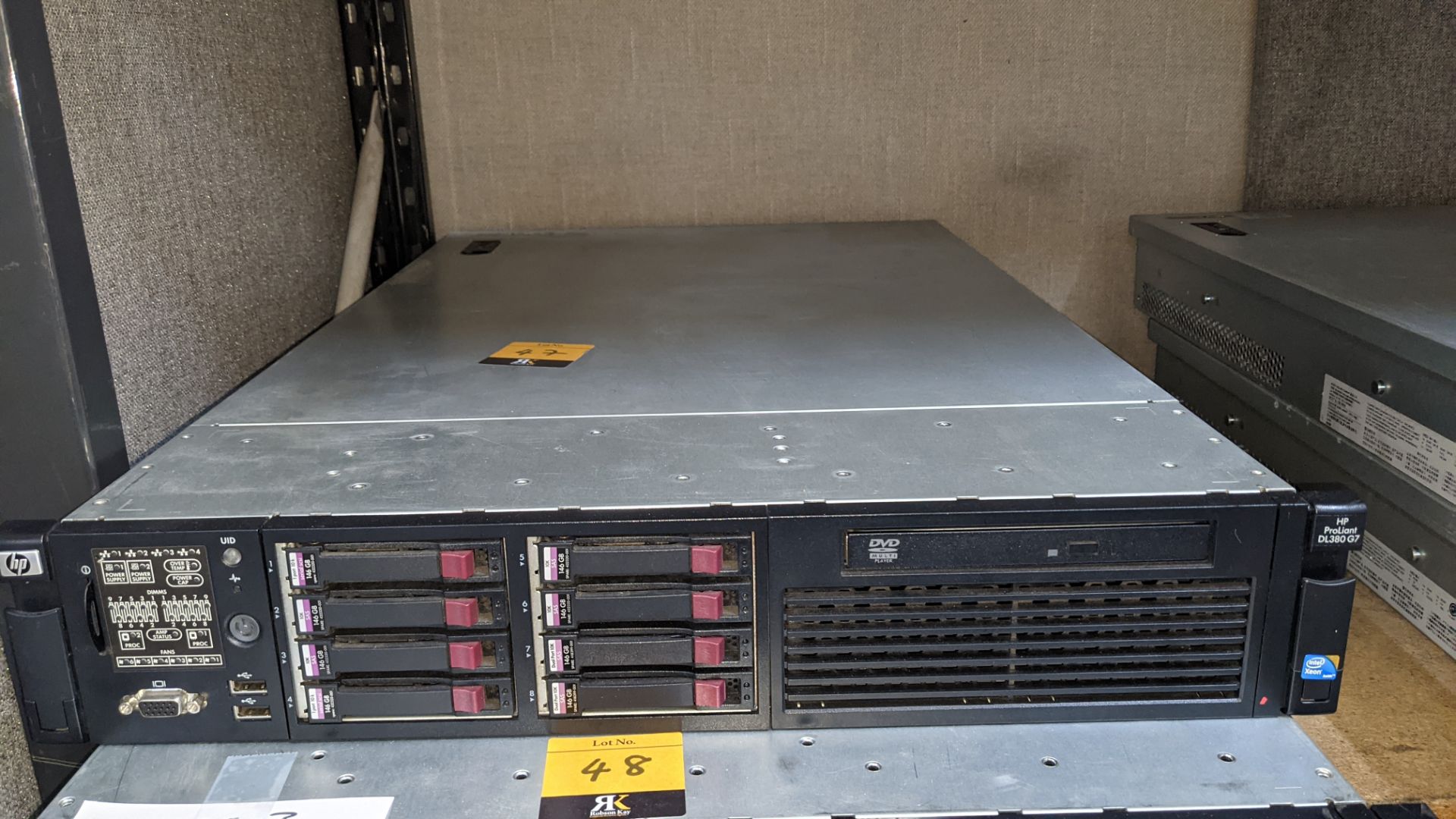 HP DL380 G7 rack mountable server with 8 off 146GB 10K hard drives, 32GB RAM, 2 off Xeon X5650 6 Cor - Image 3 of 9