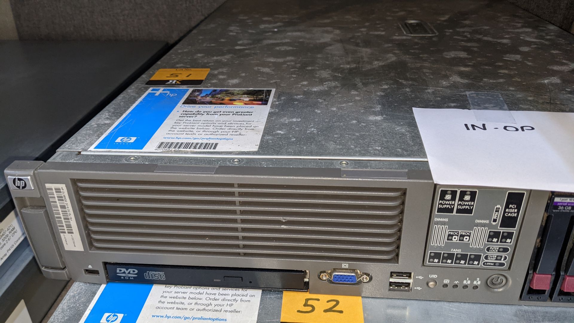 HP DL385 G2 server - understood to be only fit for use as spares, understood to have 2 off CPUs, und - Image 5 of 7