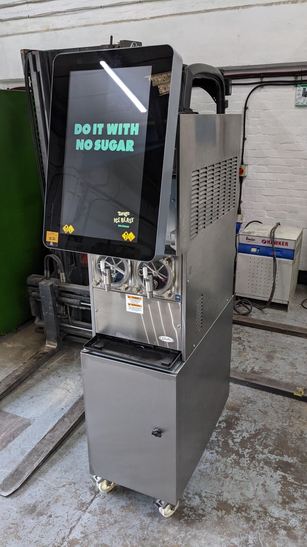 Cornelius floor standing touchscreen Slush Puppie machine model Viper E2 incorporating stainless ste