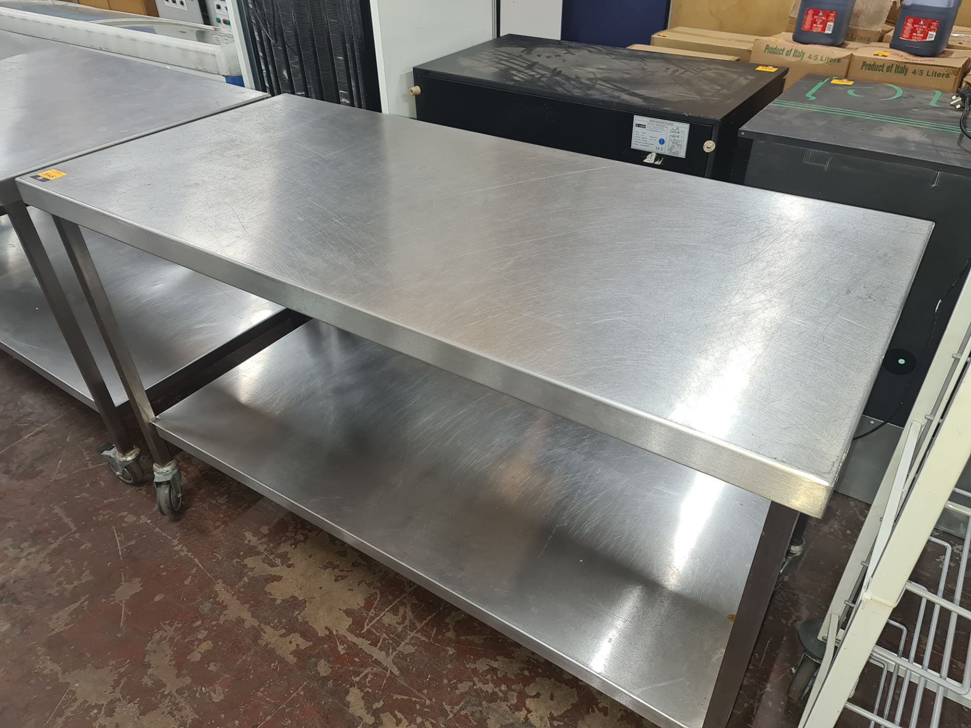 Heavy duty mobile twin-tier table with max. dimensions approx. 1500mm x 700mm x 820mm - Image 3 of 3