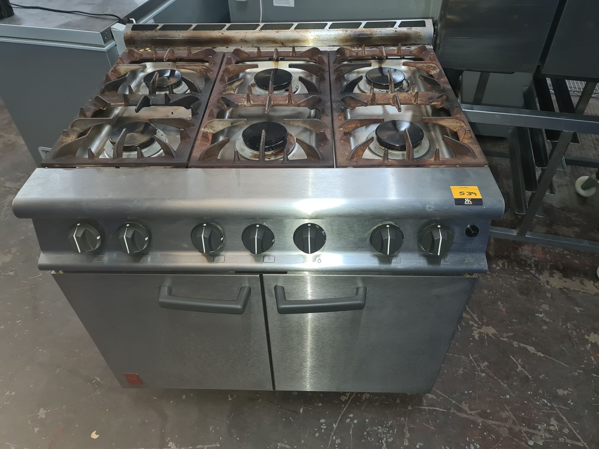 Falcon G3101 6-burner commercial oven (on wheels)