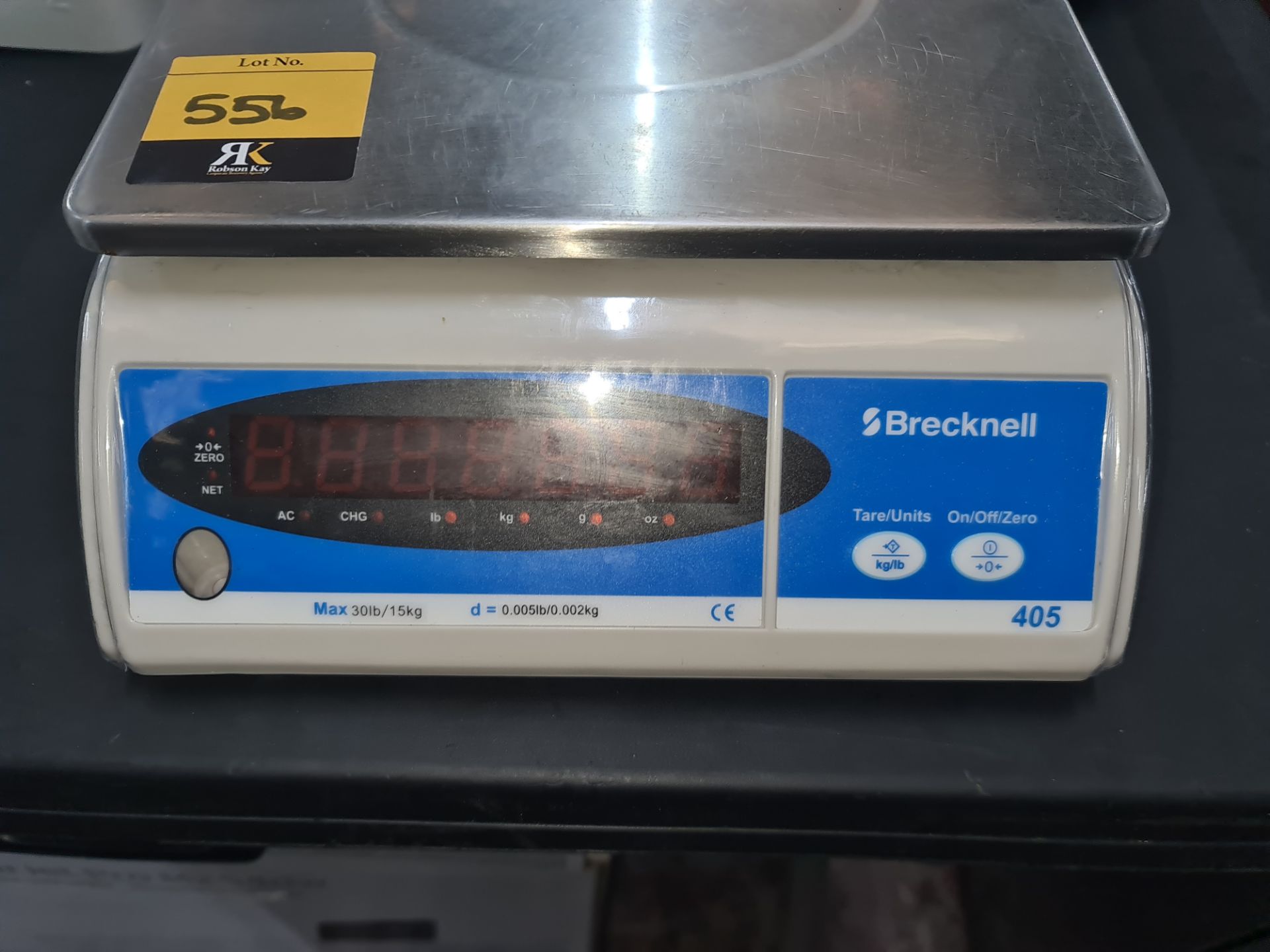 Brecknell model 405 digital platform scales, 15kg capacity x0.002kg NB. Appears to be battery operat - Image 2 of 4