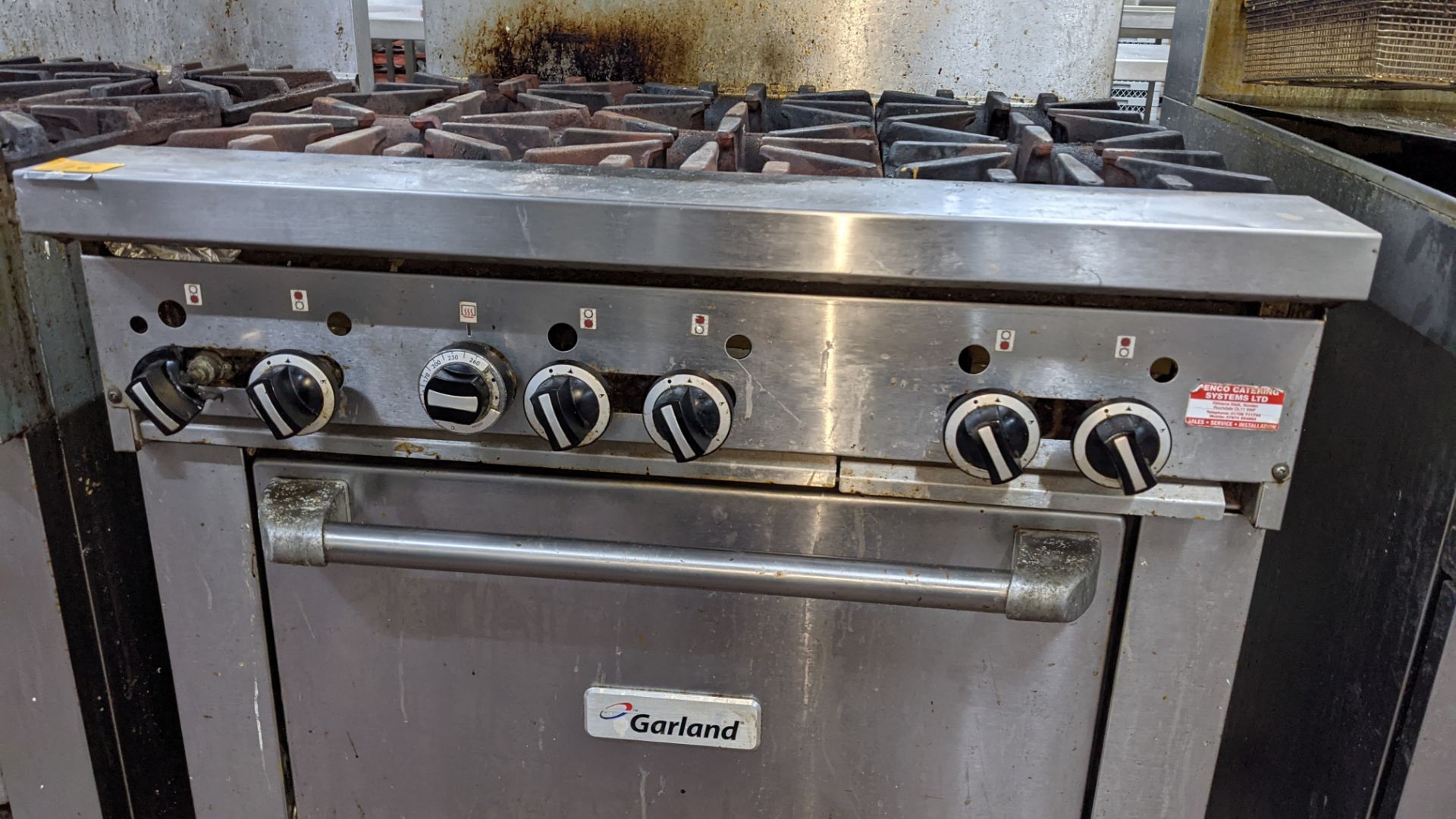 Garland mobile 6-ring gas cooker 90cm x 87cm - Image 5 of 9