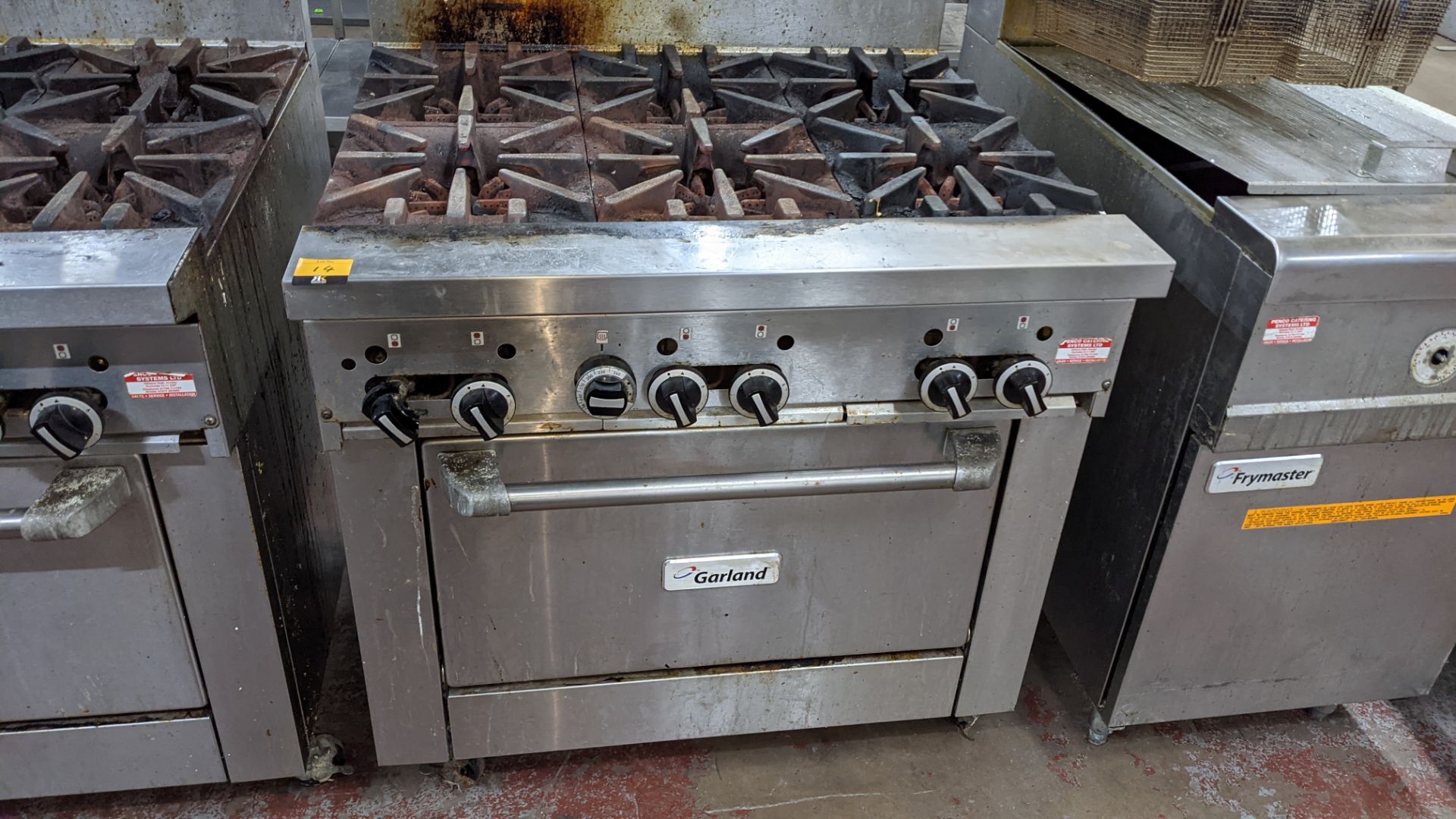 Garland mobile 6-ring gas cooker 90cm x 87cm - Image 3 of 9