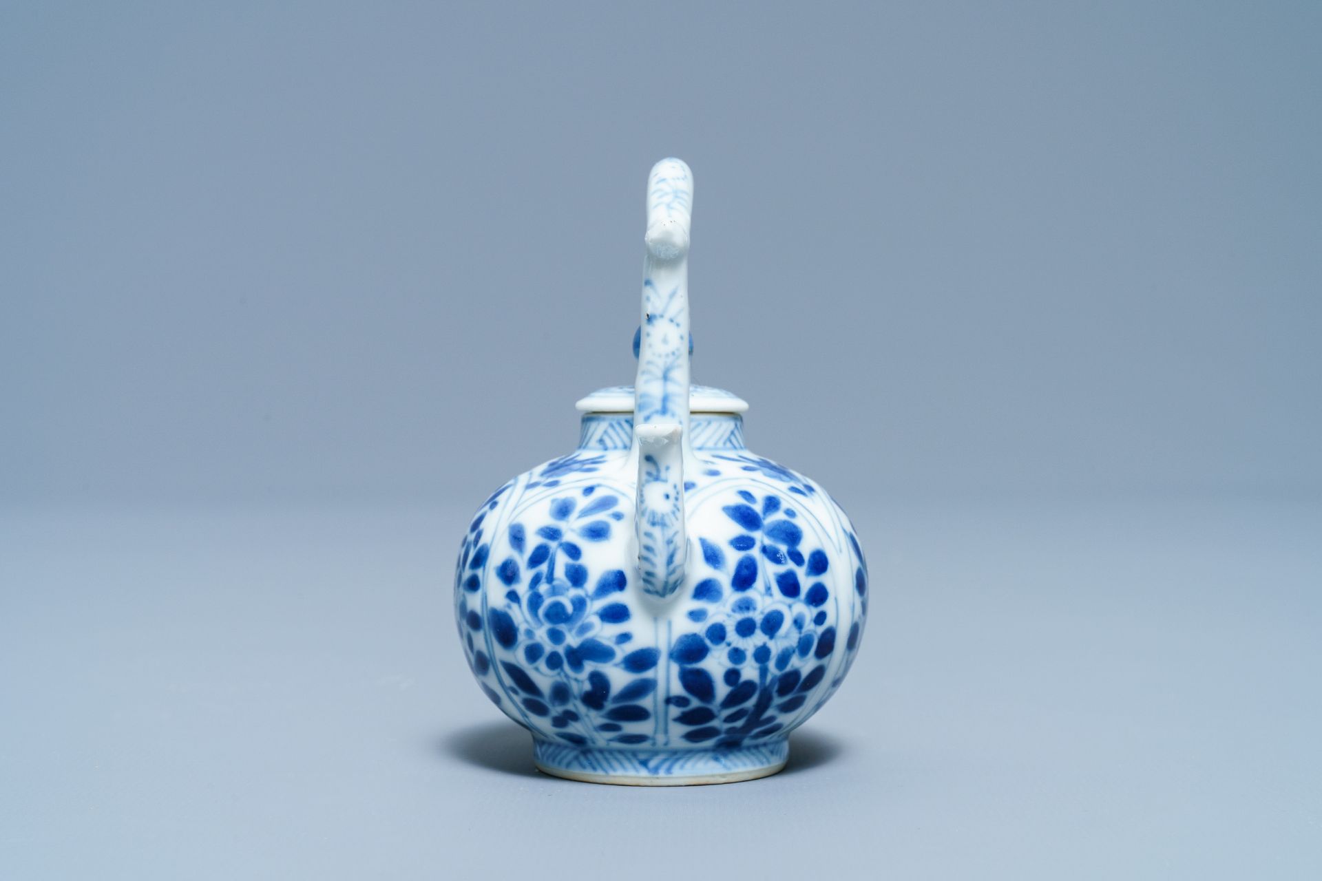 A Chinese blue and white miniature teapot, Kangxi - Image 5 of 7