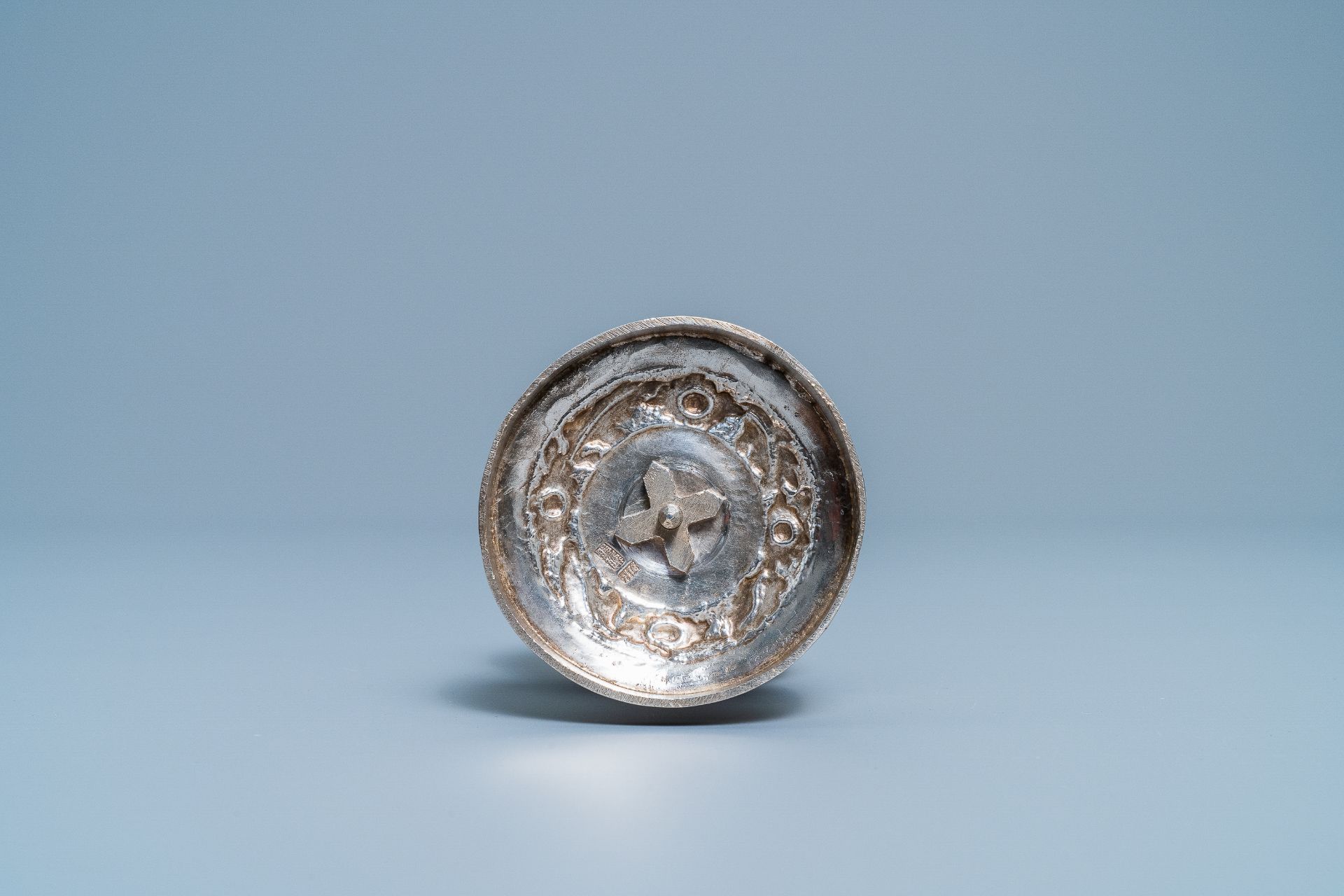 A Chinese inscribed Islamic market silver rosewater sprinkler, 19th C. - Image 7 of 7