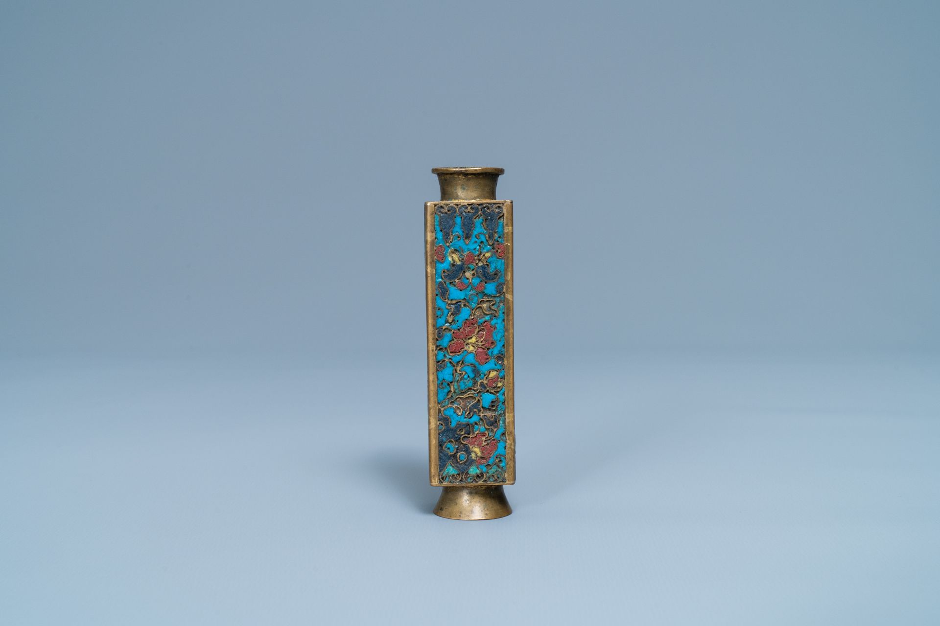 A small Chinese cloisonné cong vase, Wanli - Image 2 of 7