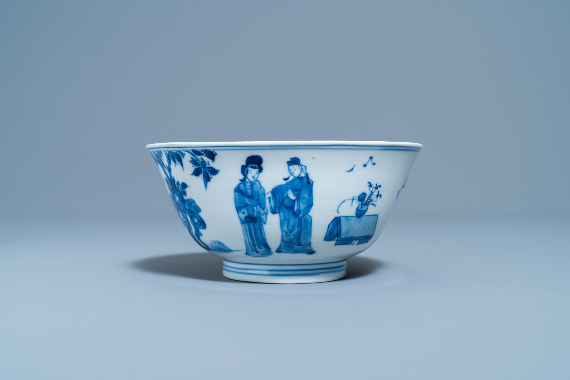 A Chinese blue and white 'Long Eliza' bowl, 'Qi Zhen Ru Yu' mark, Kangxi - Image 2 of 7